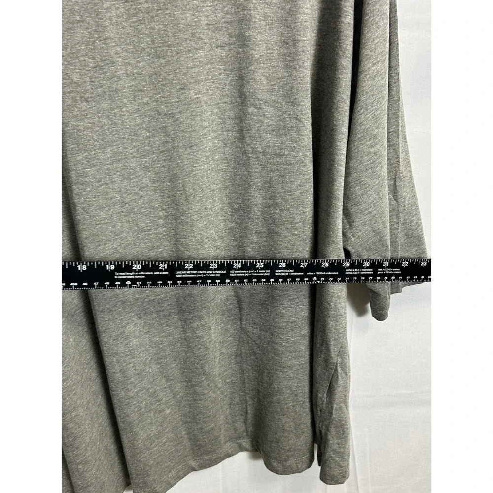 NWT Woman Within 2X T-Shirt Bundle Turquoise Blue Heather Gray Boatneck Tops - Picture 2 of 8